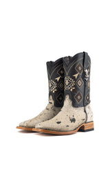 Men's Cowhide Square Toe Cowboy Boot Size 6.5 Box TW91 FINAL SALE