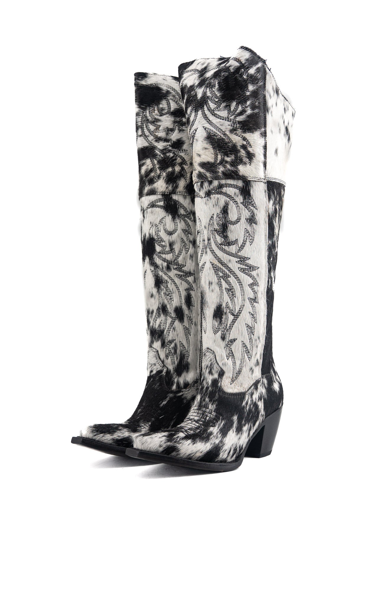 Blanca J Cowhide Knee High Snip Toe Cowgirl Boot Size 5 Box TW112