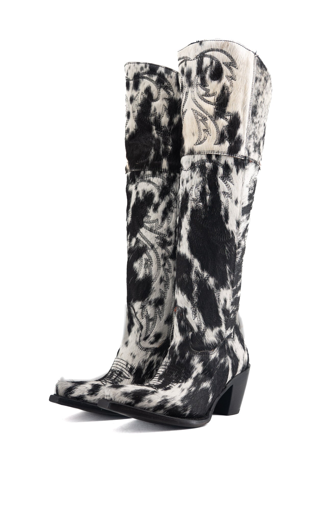 Blanca J Cowhide Knee High Snip Toe Cowgirl Boot Size 5.5 Box TW113