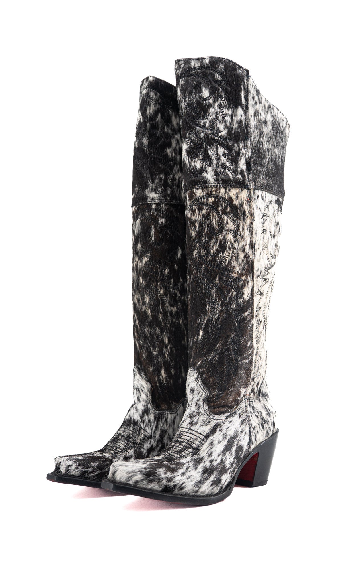 Blanca J Cowhide Knee High Snip Toe Cowgirl Boot Size 6 Box TW114