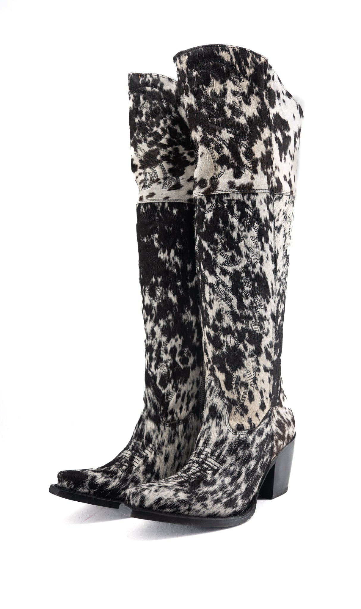 Blanca J Cowhide Knee High Snip Toe Cowgirl Boot Size 8.5 Box TW120