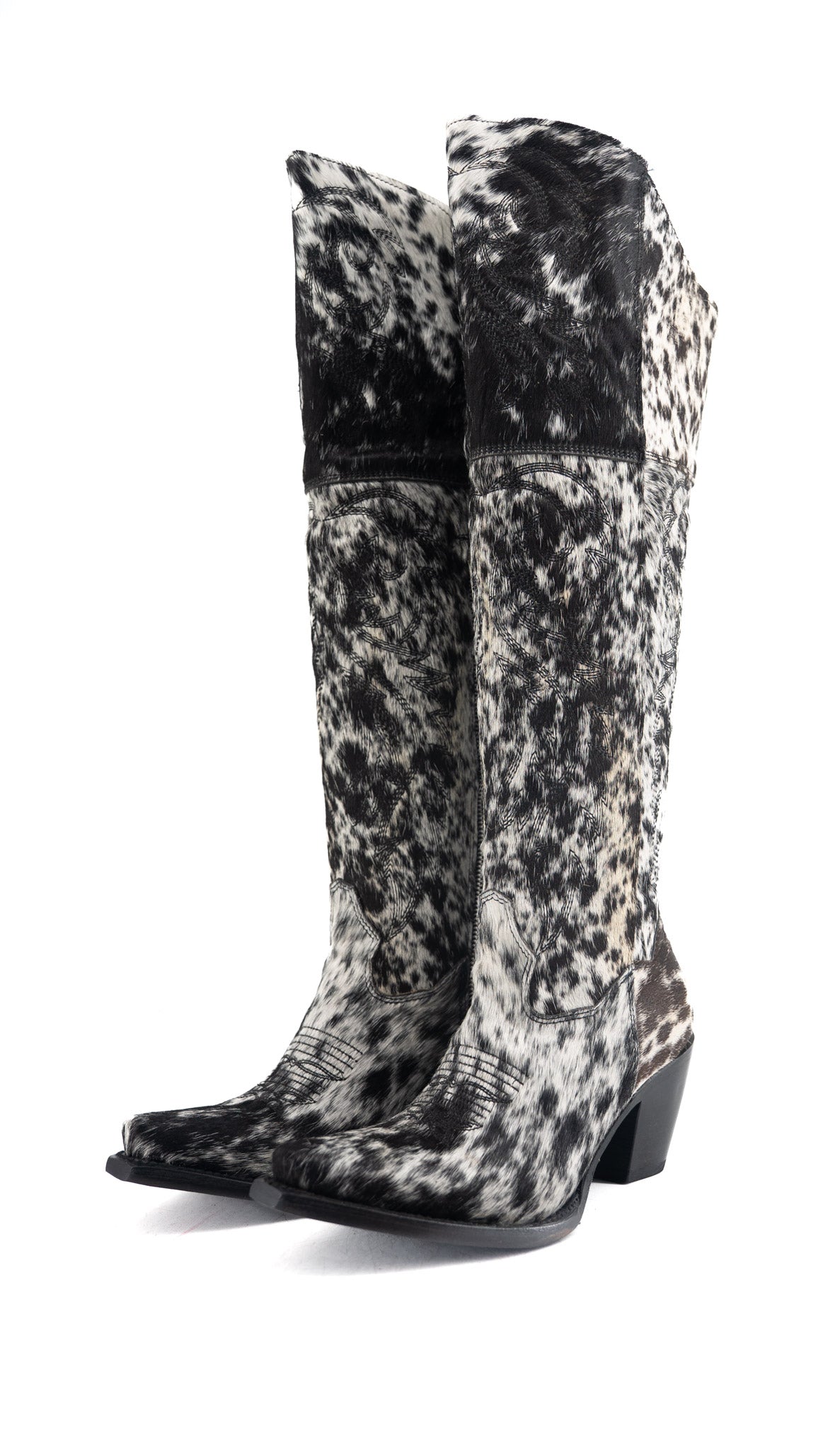 Blanca J Cowhide Knee High Snip Toe Cowgirl Boot Size 9 Box TW121