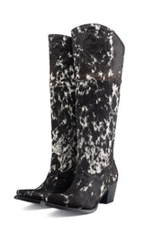 Blanca J Cowhide Knee High Snip Toe Cowgirl Boot Size 10 Box TW122