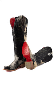 Gia Tall Cowhide Red Bottom Snip Toe Cowgirl Boot Size 6 Box TW123