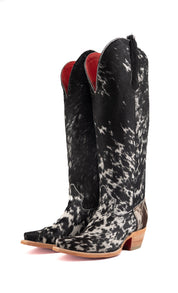 Gia Tall Cowhide Red Bottom Snip Toe Cowgirl Boot Size 9 Box TW128