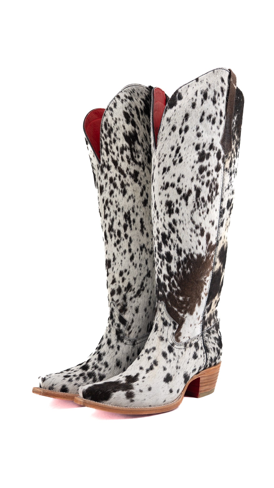 Gia Tall Cowhide Red Bottom Snip Toe Cowgirl Boot Size 11 Box TW130
