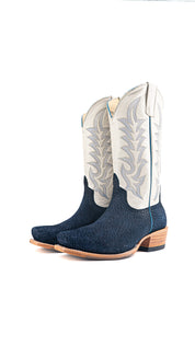 Horse Power Navy Carpincho Cutter Toe Cowboy Boot