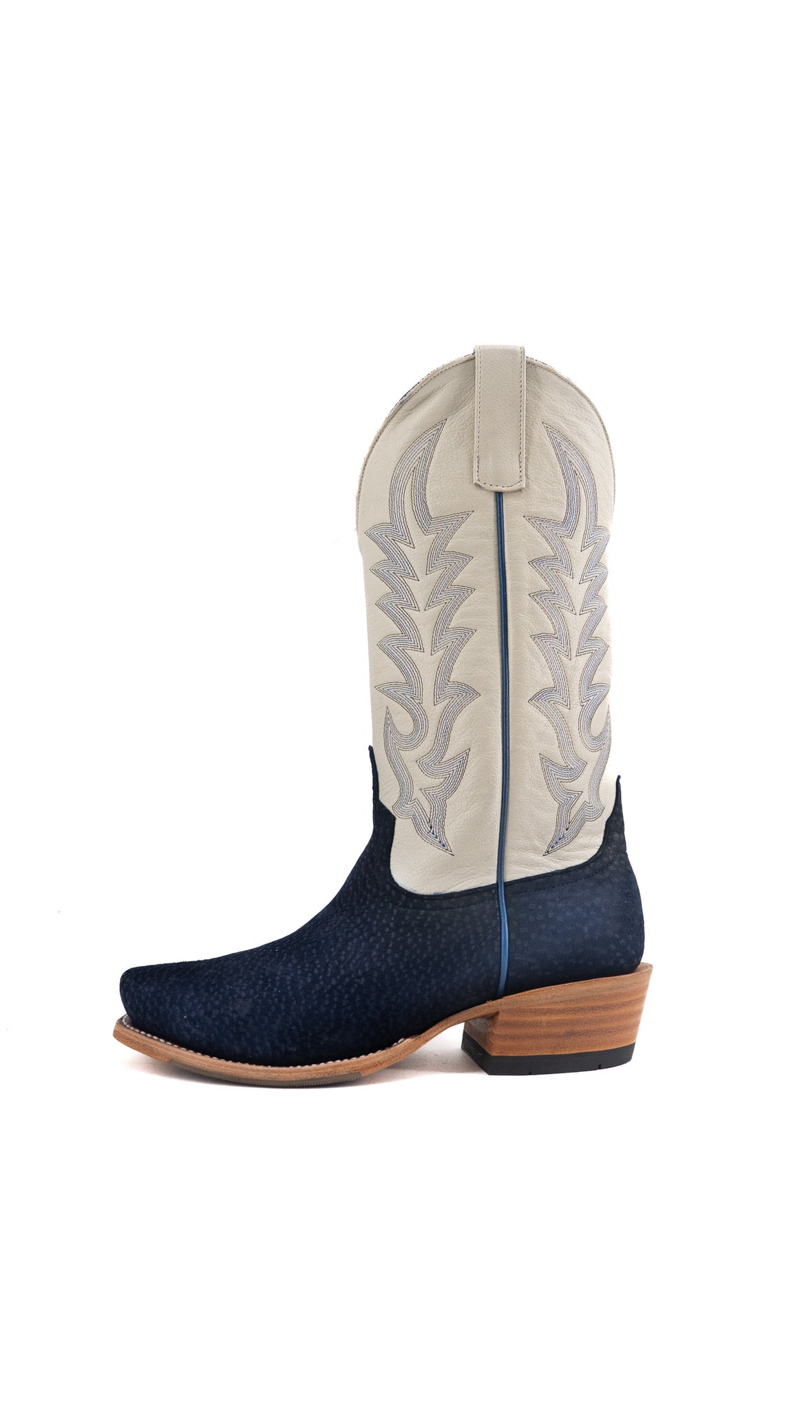 Horse Power Navy Carpincho Cutter Toe Cowboy Boot