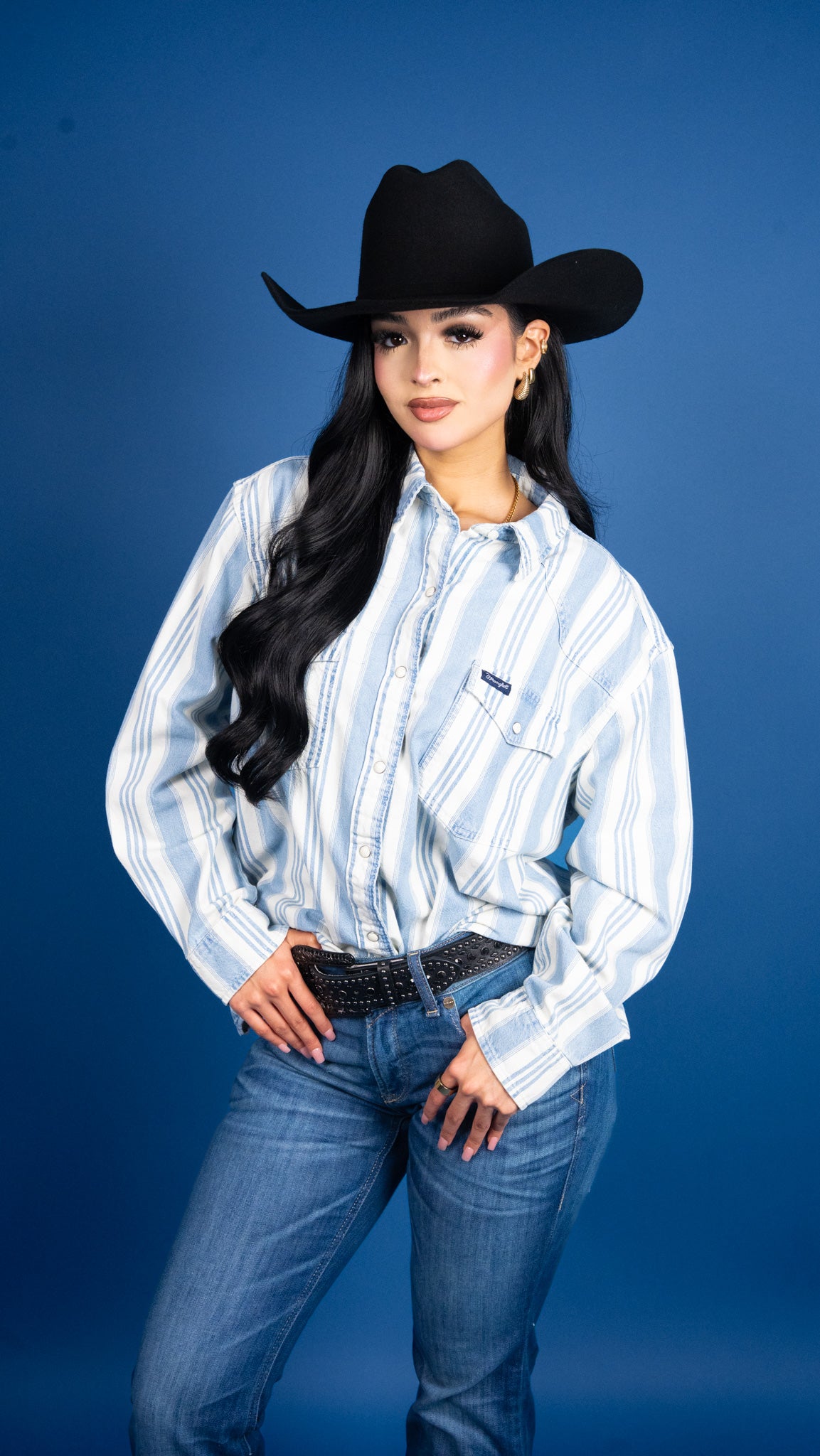 Women's Wrangler Retro Striped Pearl Snap