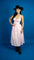 Full body picture of a woman wearing a pink maxi dress.