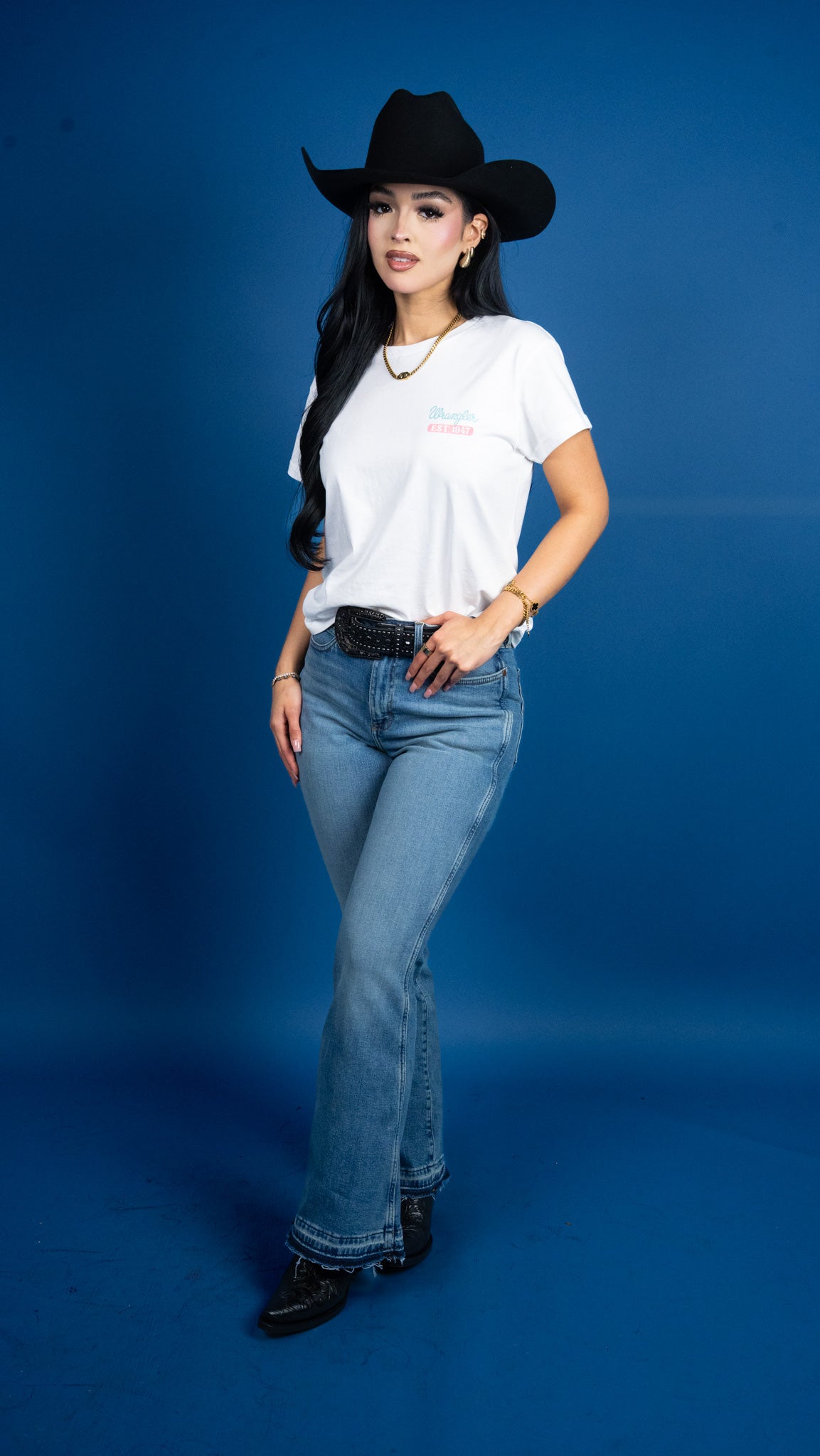 Wrangler Women's Retro Bailey High Rise Raw Hem Flare Jean