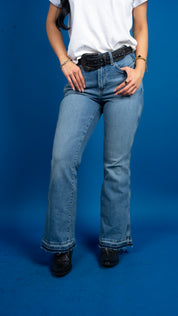 Wrangler Women's Retro Bailey High Rise Raw Hem Flare Jean