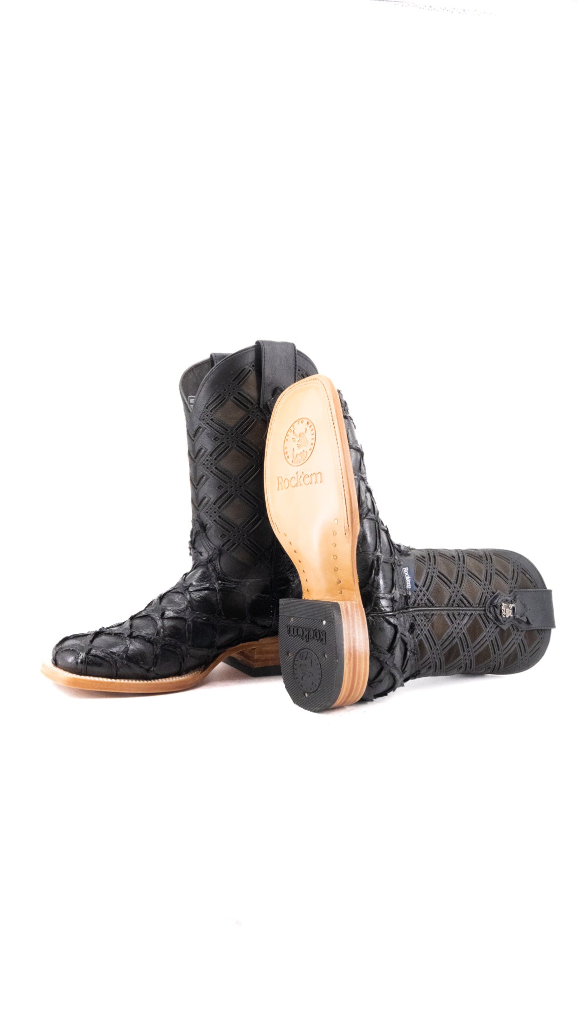 Bradley Pirarucu Square Toe Cowboy Boot