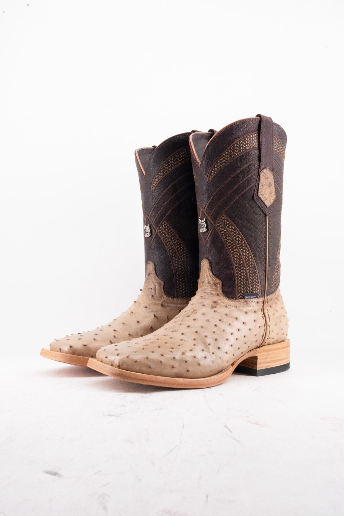 Monroe Ostrich Square Toe Cowboy Boot