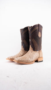 Monroe Ostrich Square Toe Cowboy Boot
