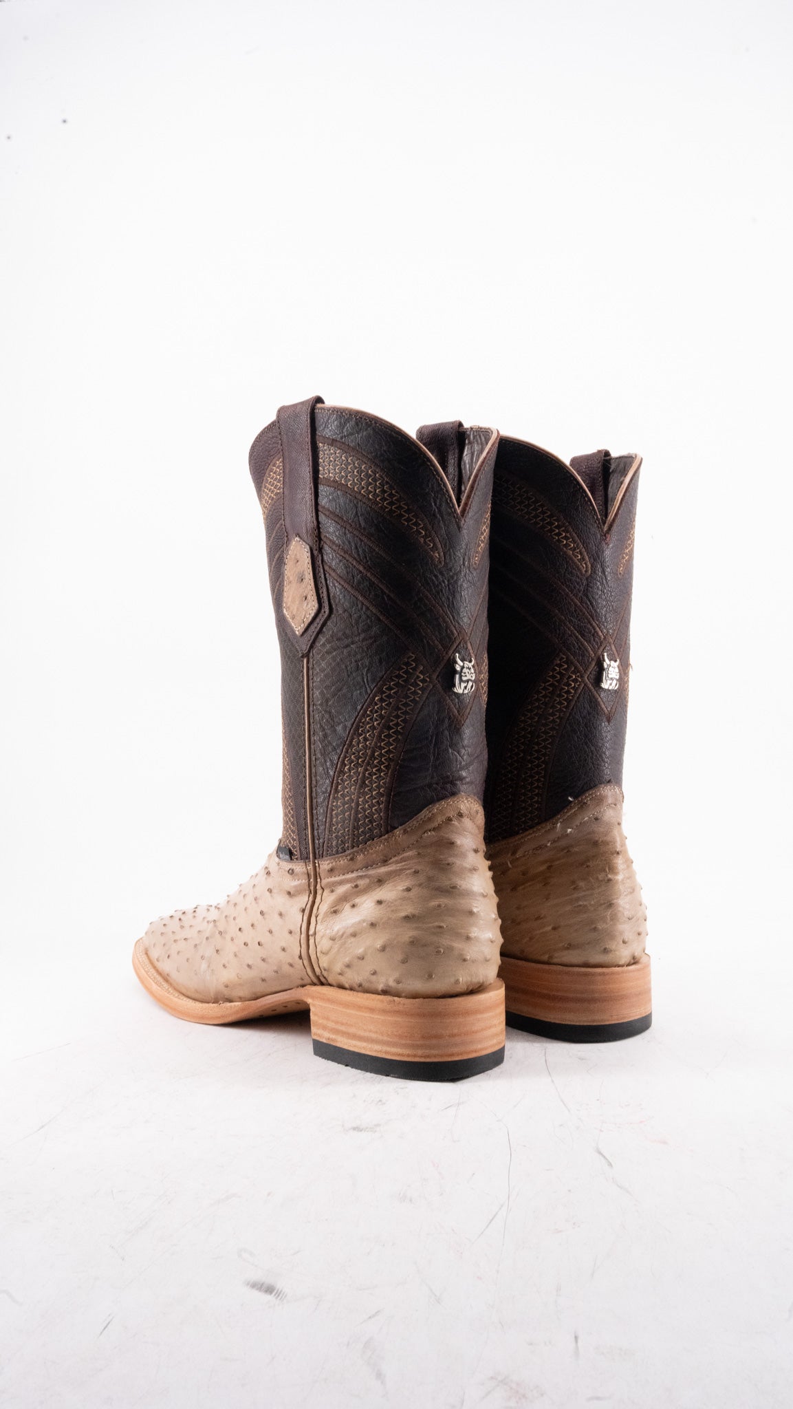 Monroe Ostrich Square Toe Cowboy Boot