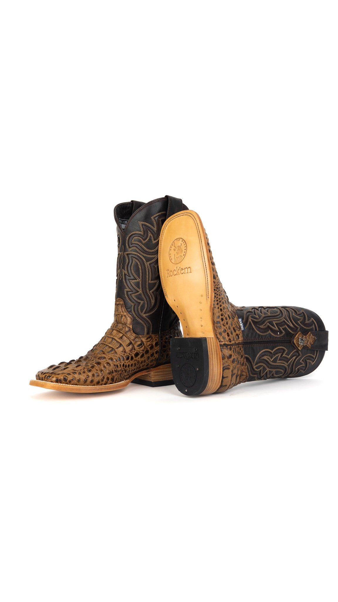 Bruce Caiman Hornback Square Toe Cowboy Boot
