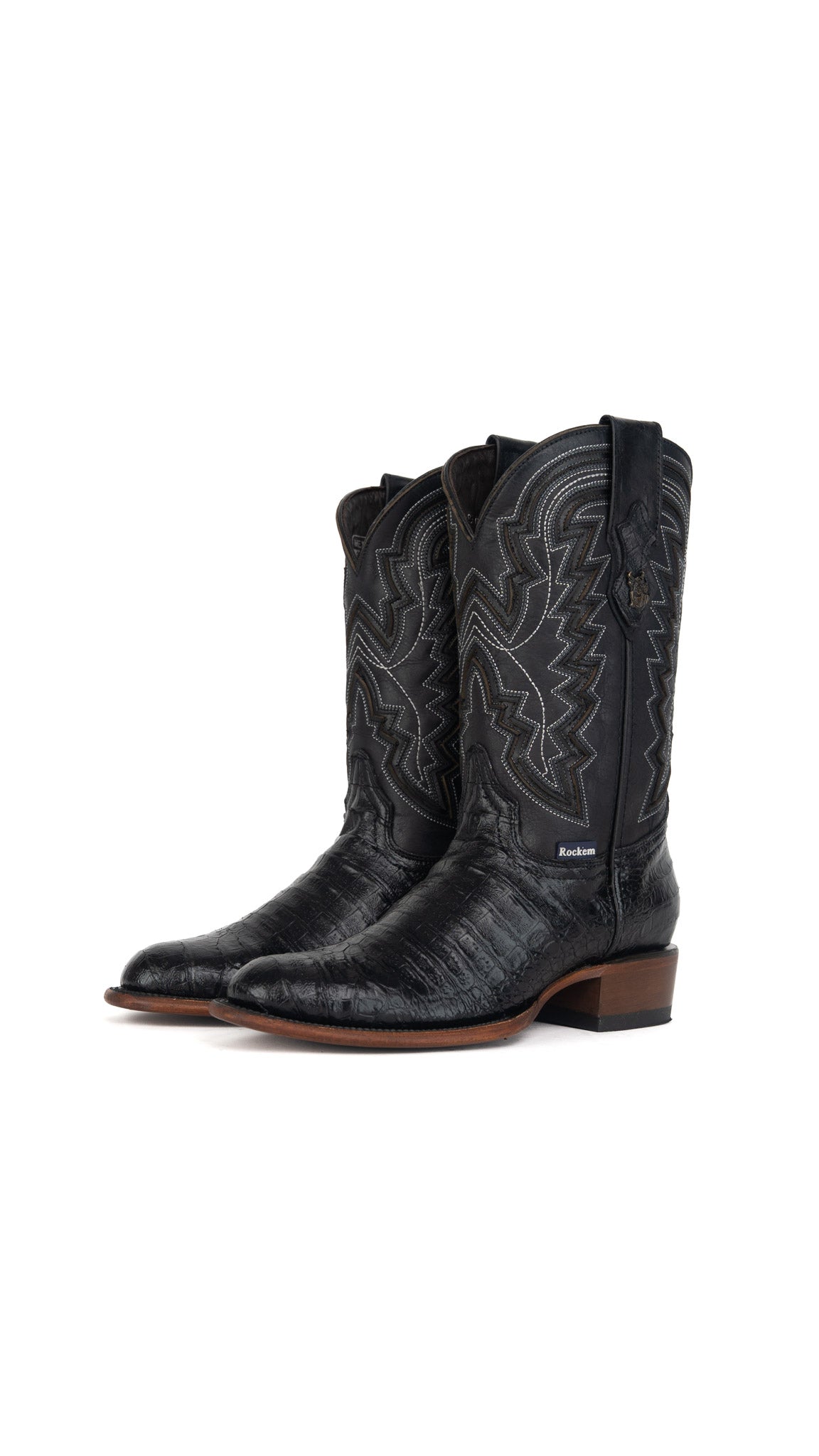 Jameson Belly Caiman Round Toe Cowboy Boot