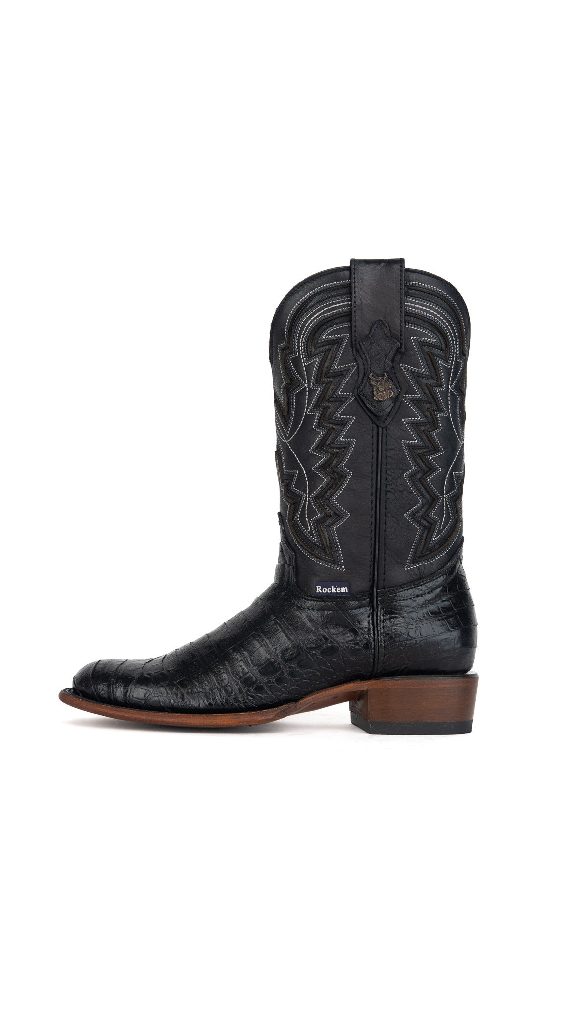 Jameson Belly Caiman Round Toe Cowboy Boot