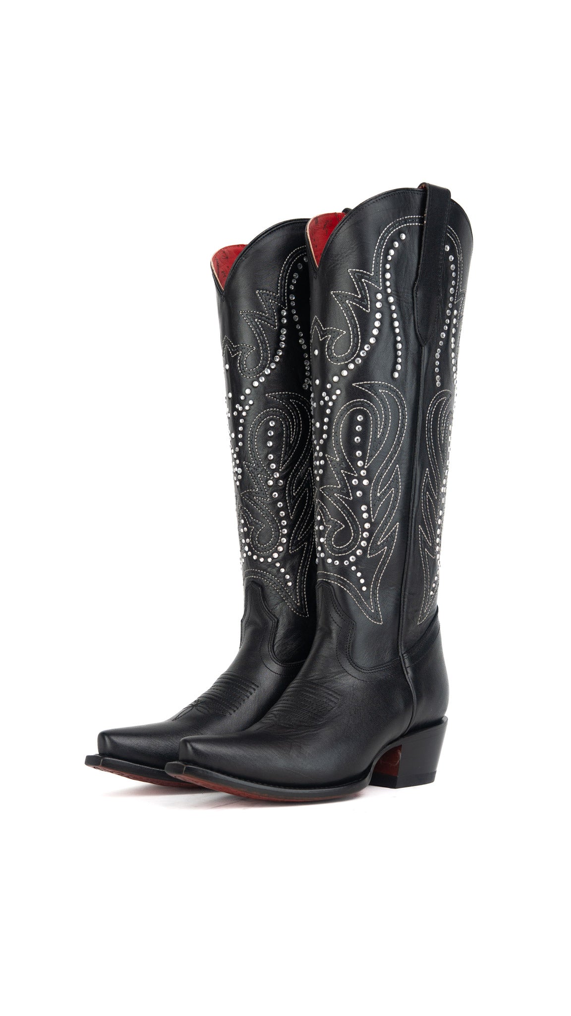 Julianne Tall Red Bottom Snip Toe Cowgirl Boot