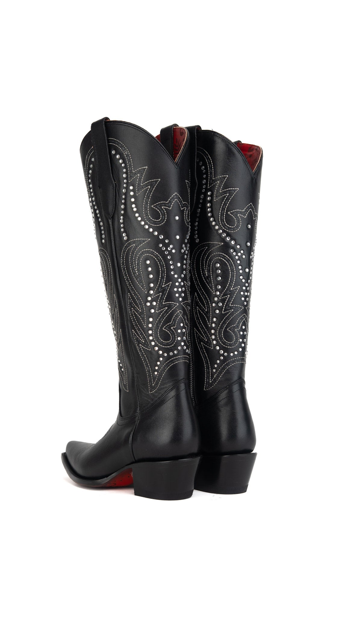 Julianne Tall Red Bottom Snip Toe Cowgirl Boot