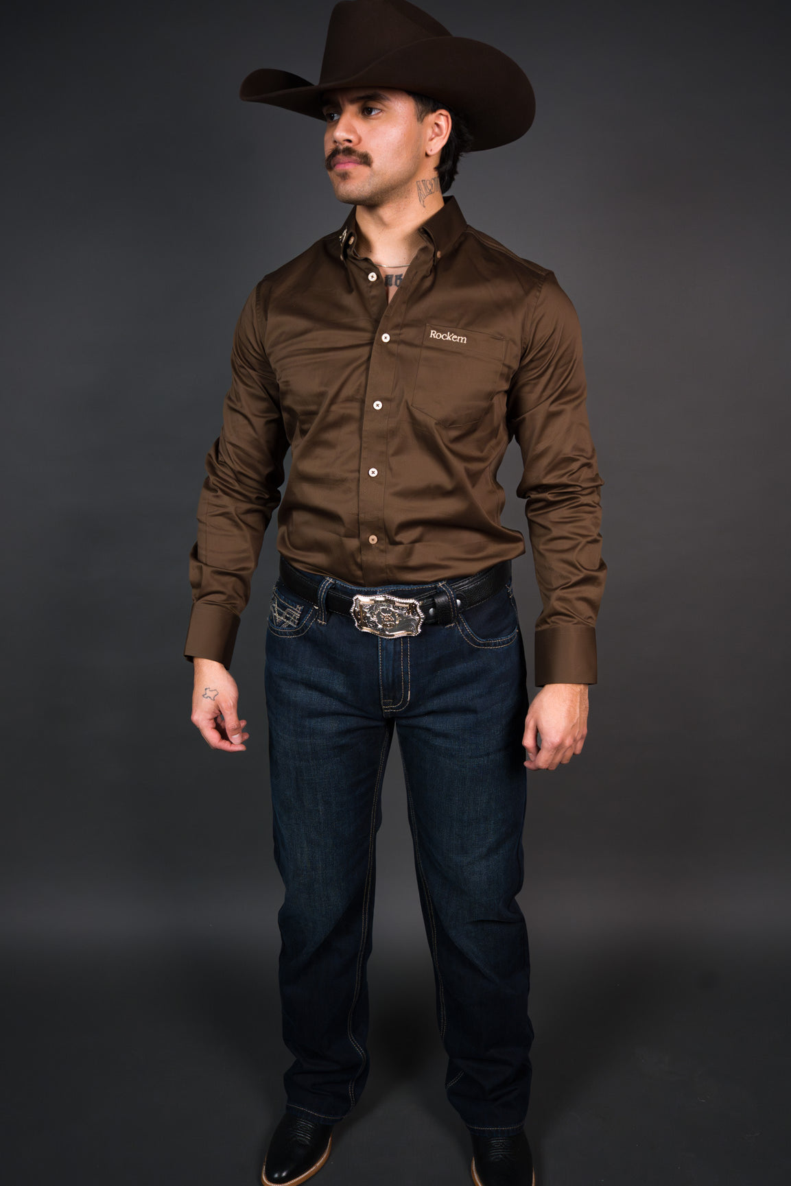 Rock'em Official Long Sleeve Button Up