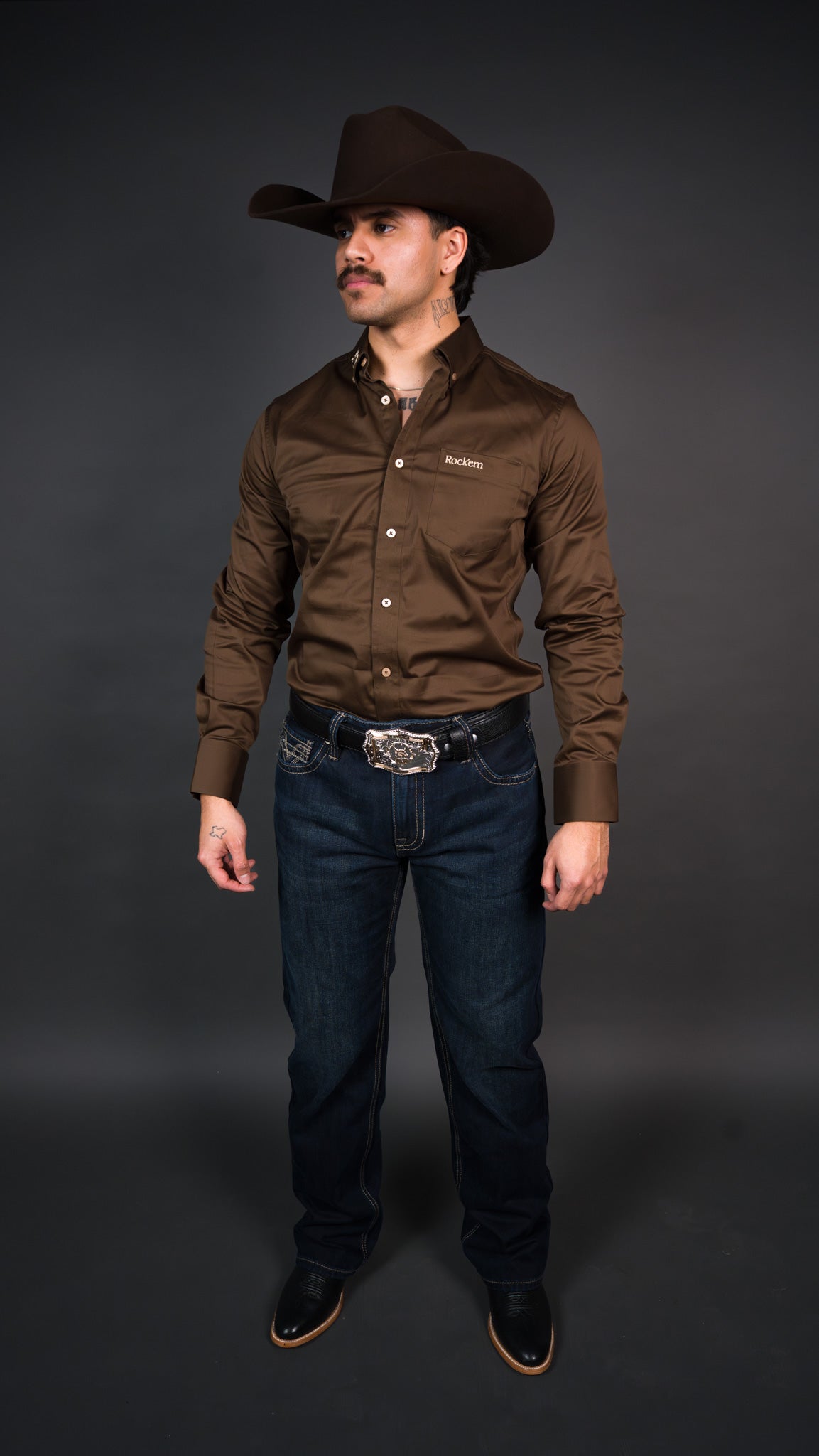 Rock'em Official Long Sleeve Button Up