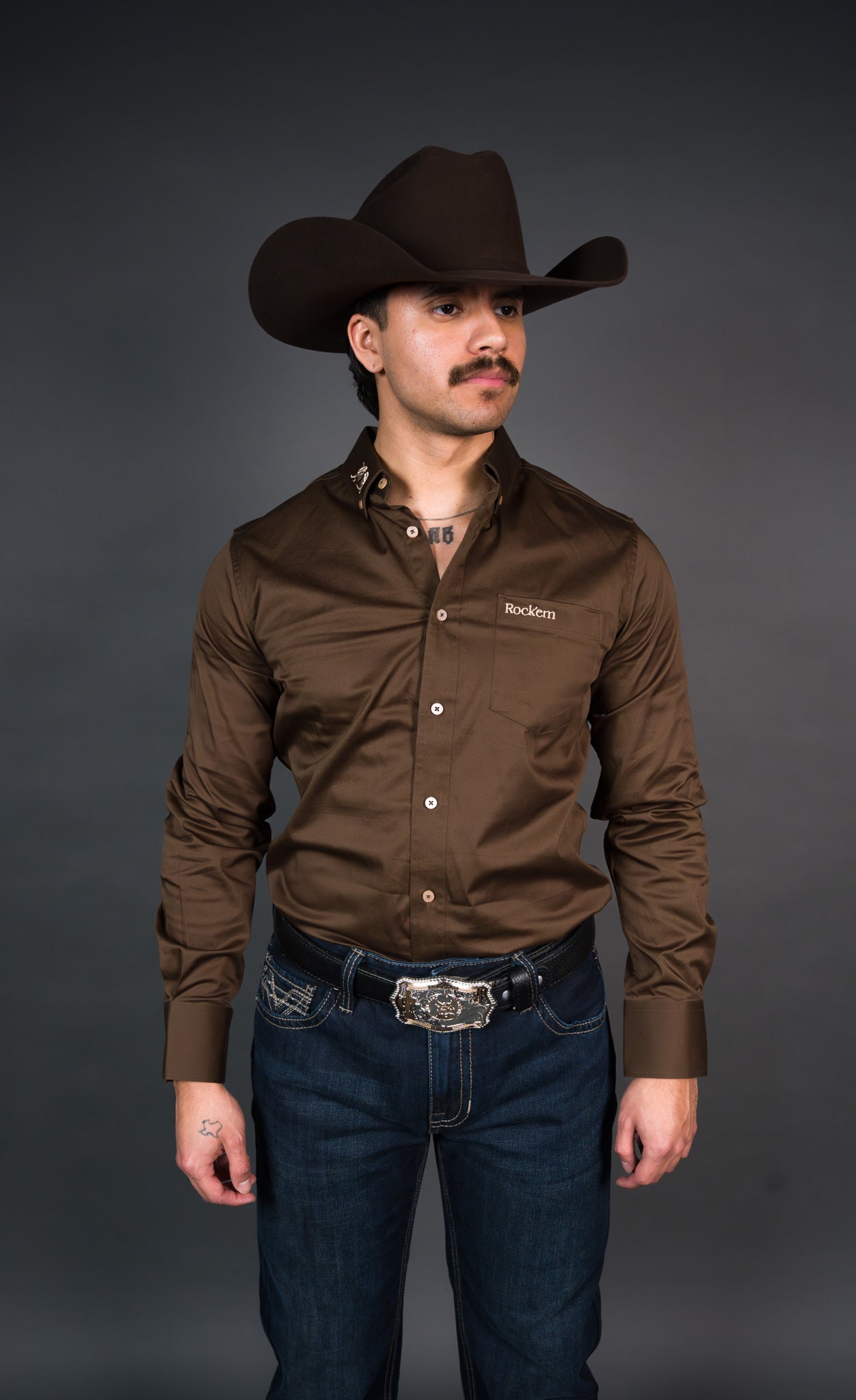 Rock'em Official Long Sleeve Button Up