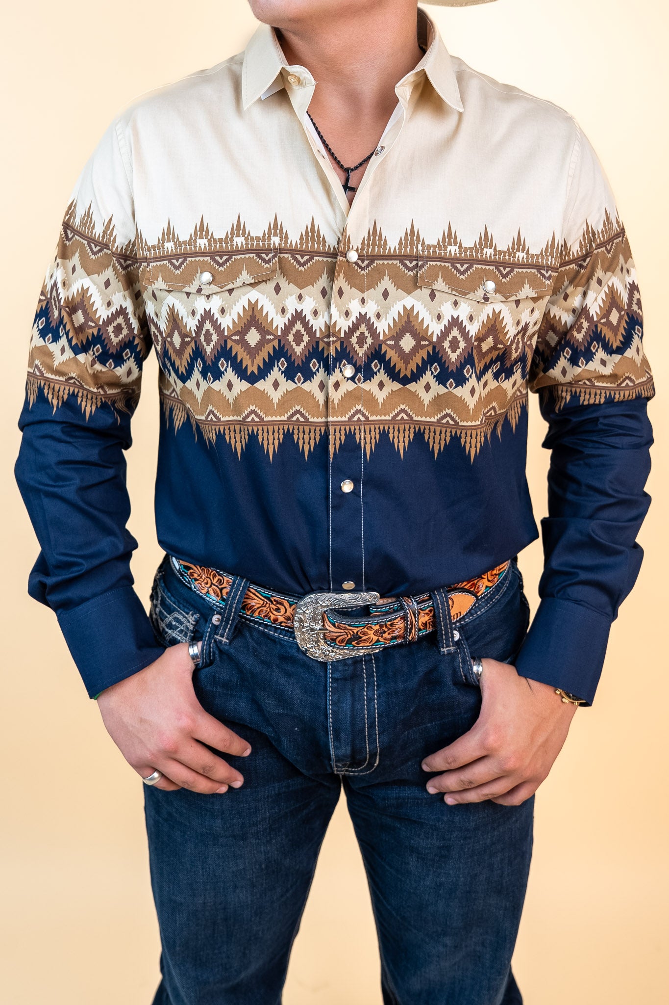 Platini Long Sleeve Lorenz Pearl Snap
