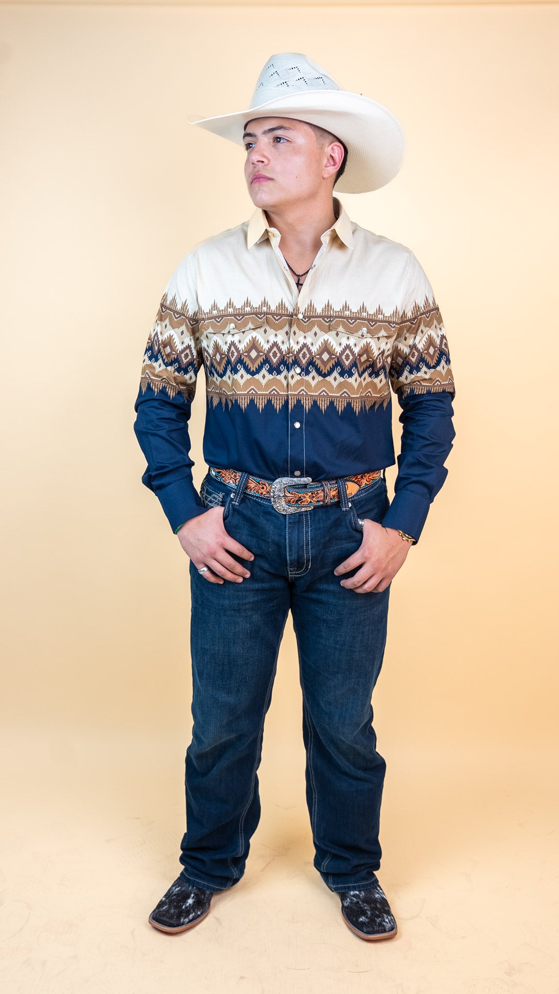Platini Long Sleeve Lorenz Pearl Snap