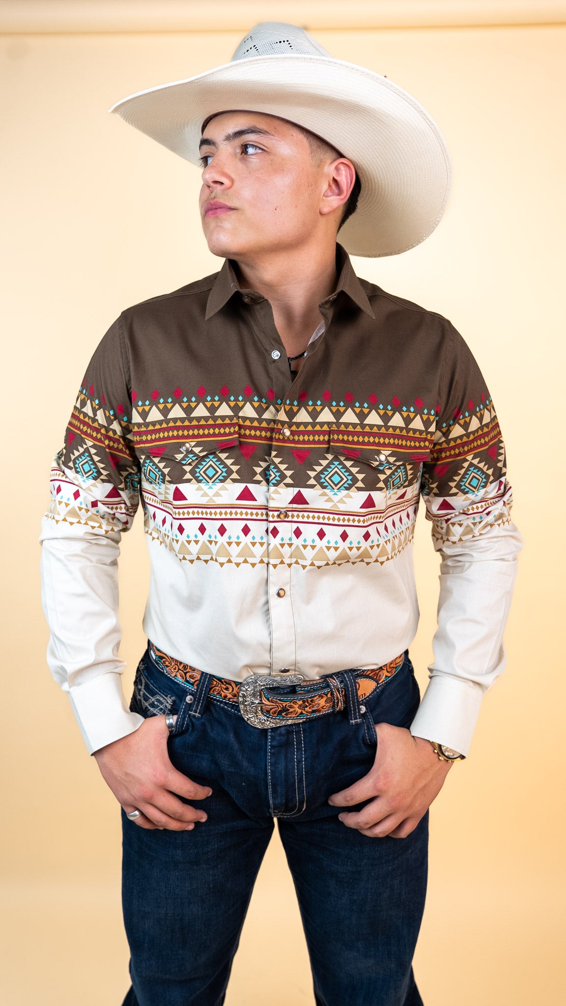 Platini Long Sleeve Roberts Pearl Snap