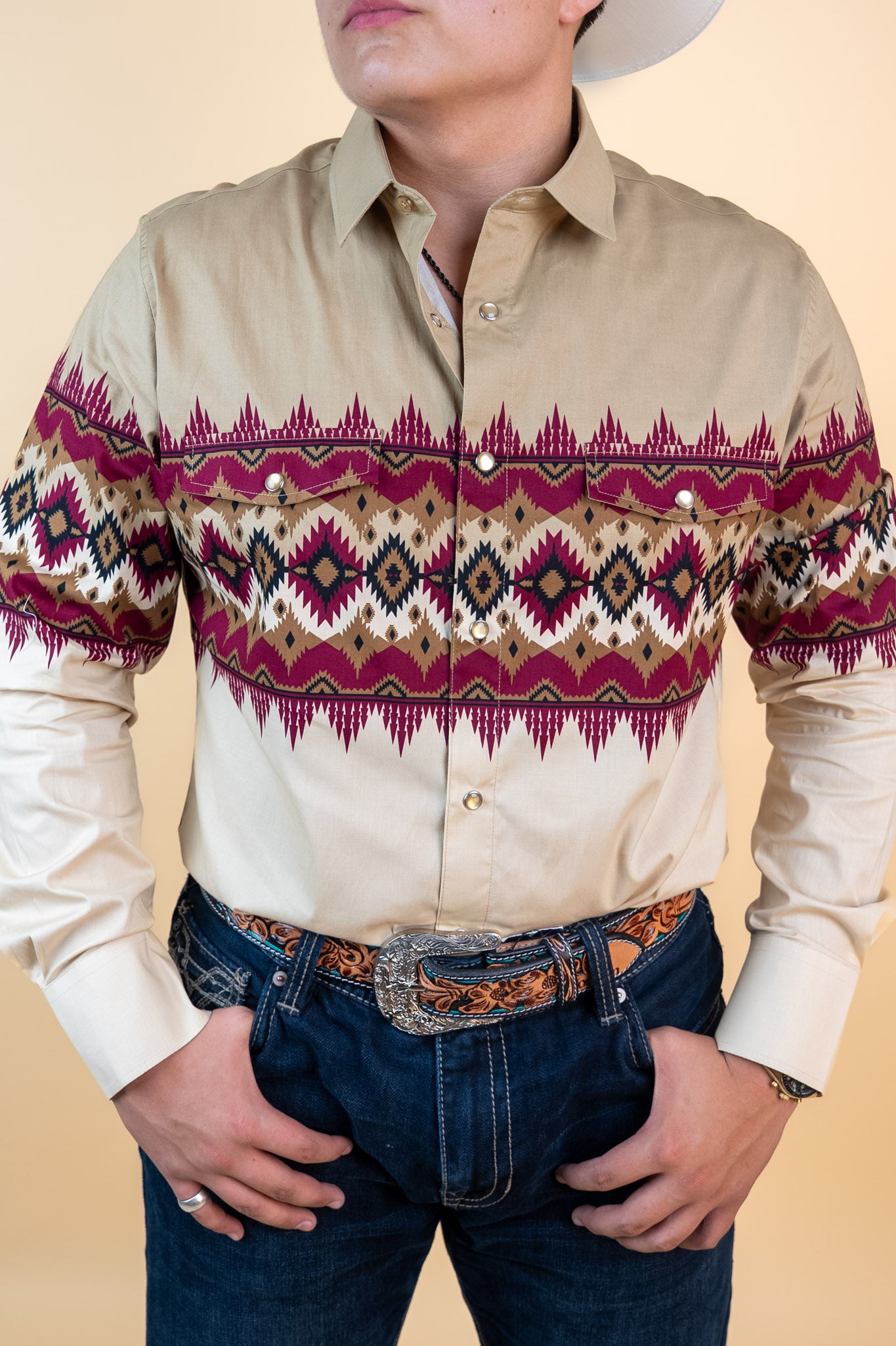 Platini Long Sleeve Lorenz Pearl Snap