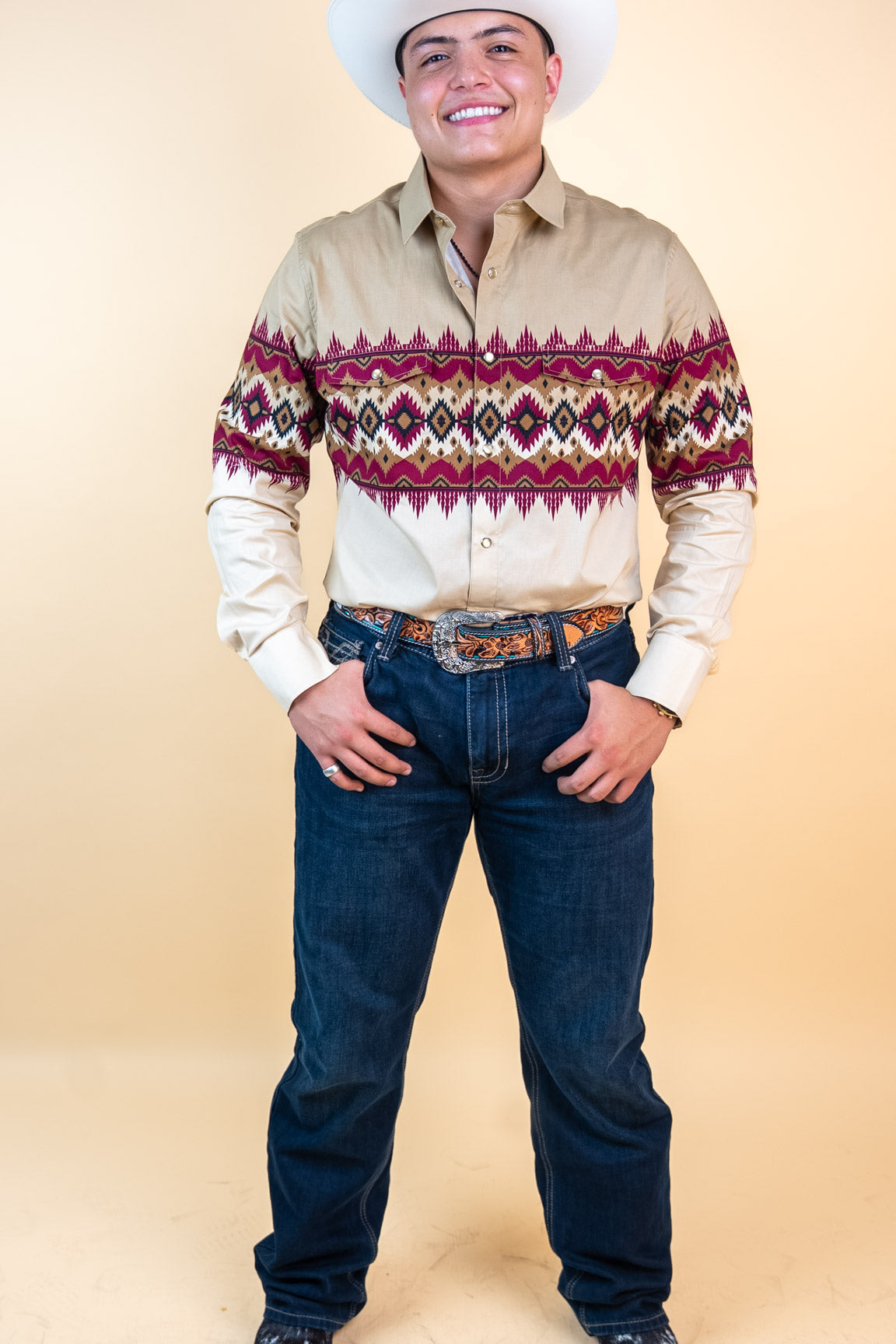 Platini Long Sleeve Lorenz Pearl Snap