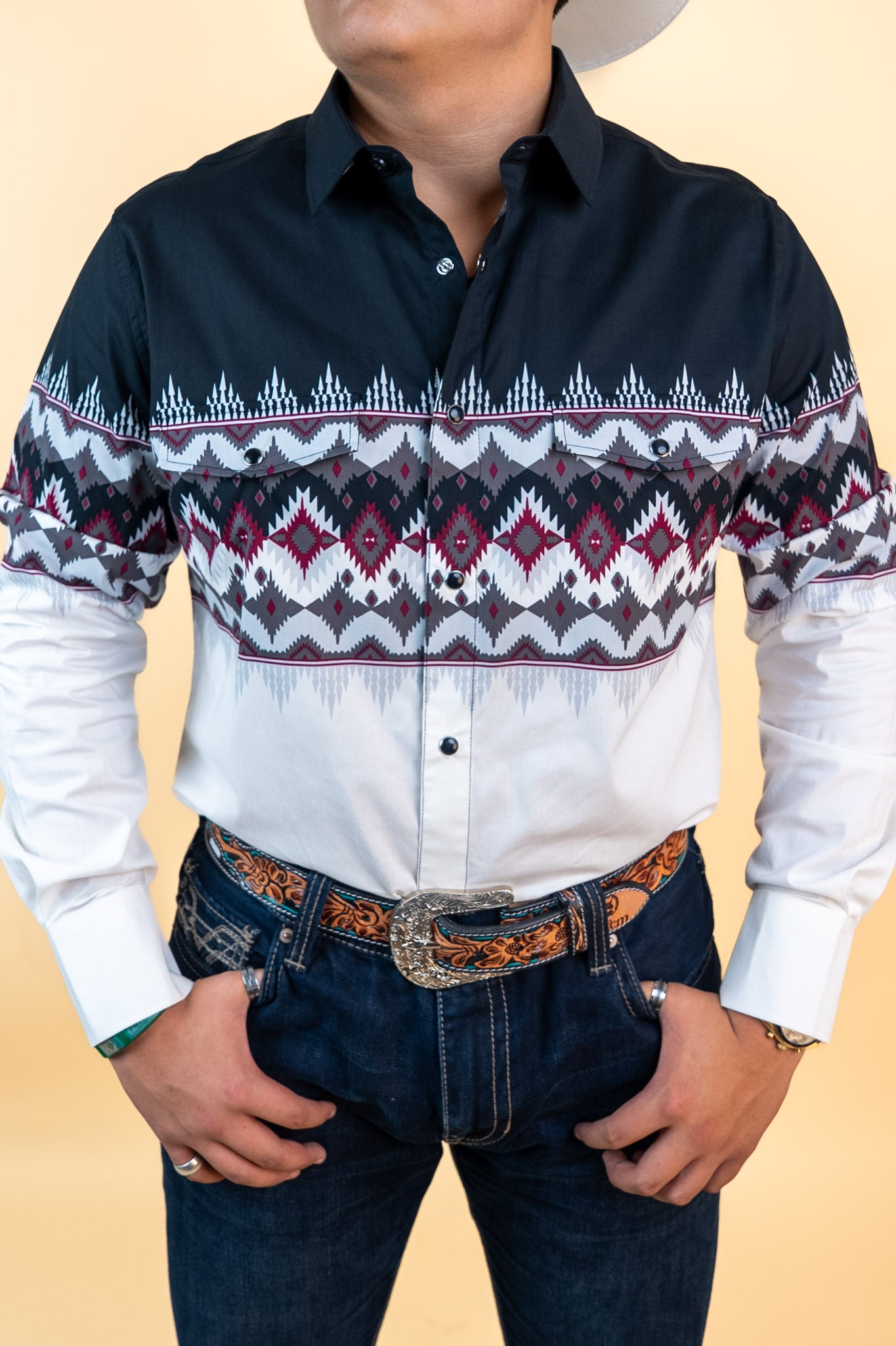 Platini Long Sleeve Lorenz Pearl Snap