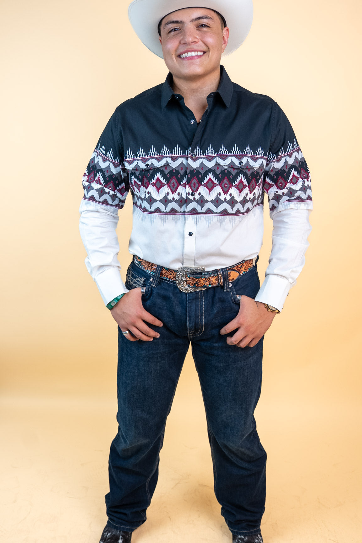 Platini Long Sleeve Lorenz Pearl Snap