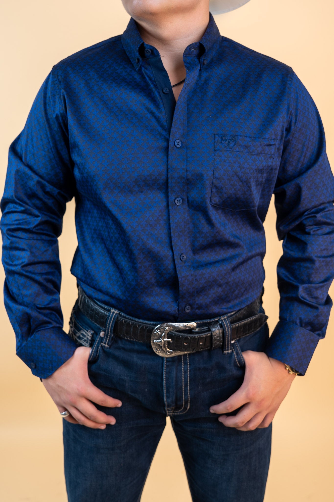 Platini Long Sleeve Brewer Button Up