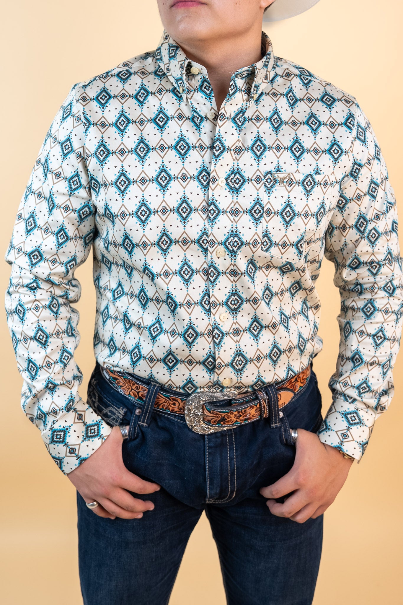 Platini Long Sleeve Payne Durham Button Up