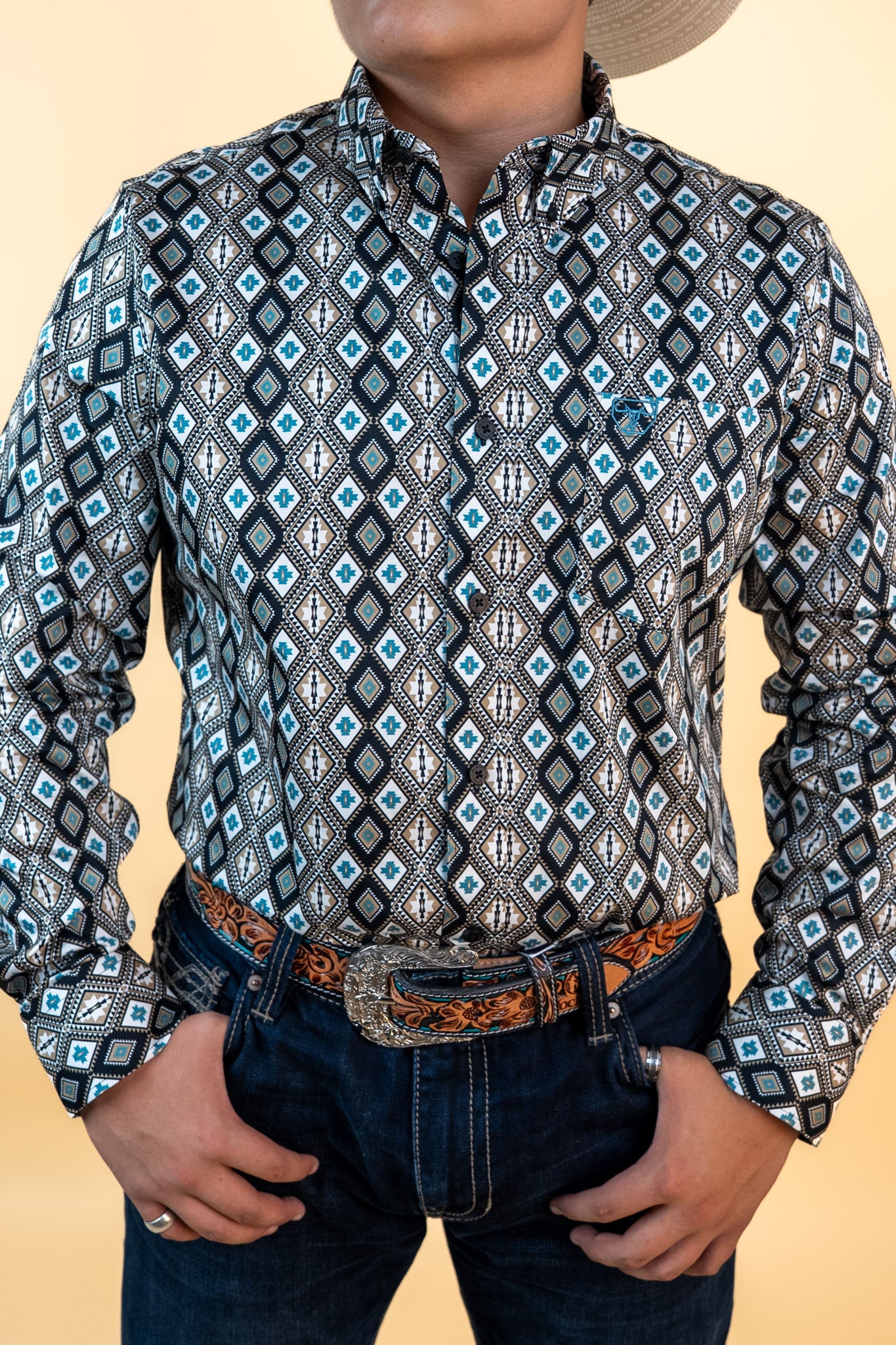 Platini Long Sleeve Scott Button Up