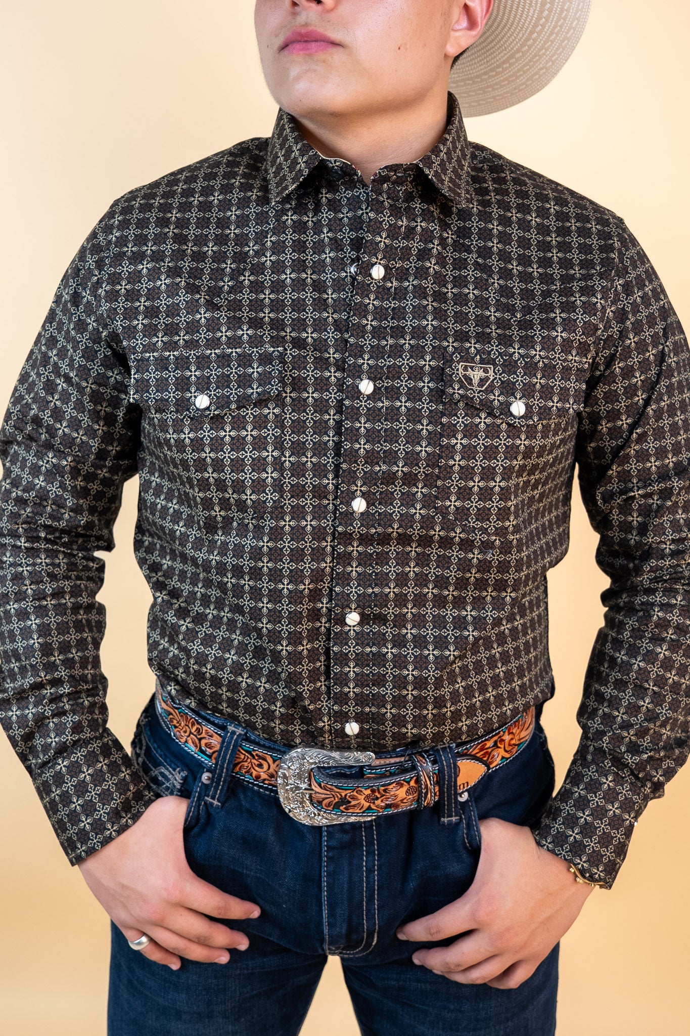 Platini Long Sleeve Chris Braswell Pearl Snap