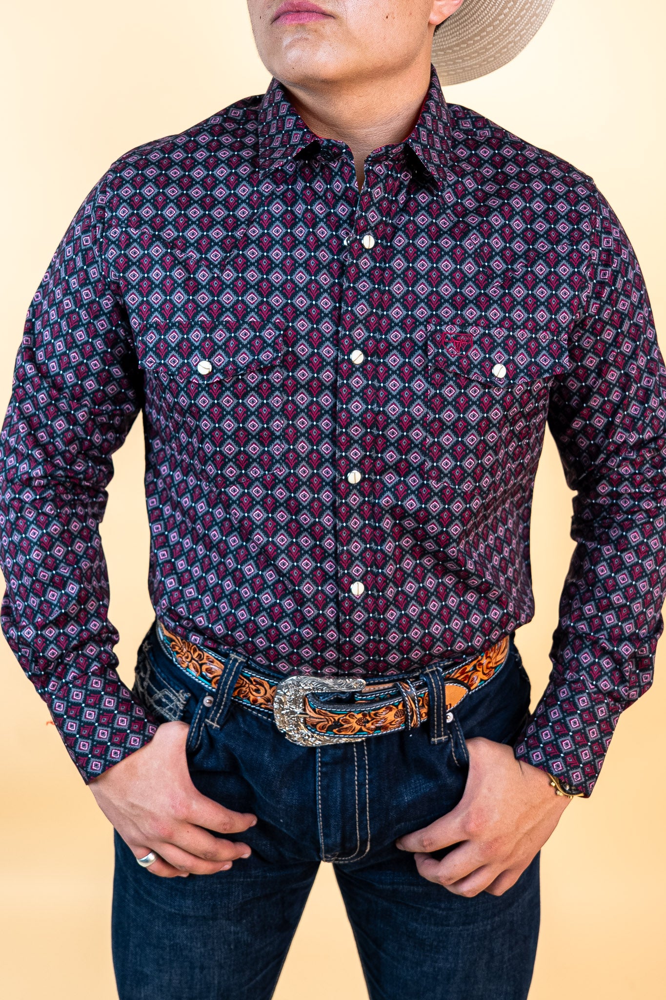 Platini Long Sleeve Kieft Pearl Snap