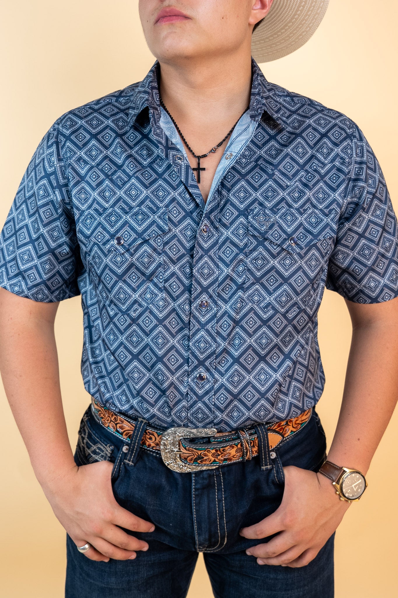 Platini Short Sleeve Mack Pearl Snap