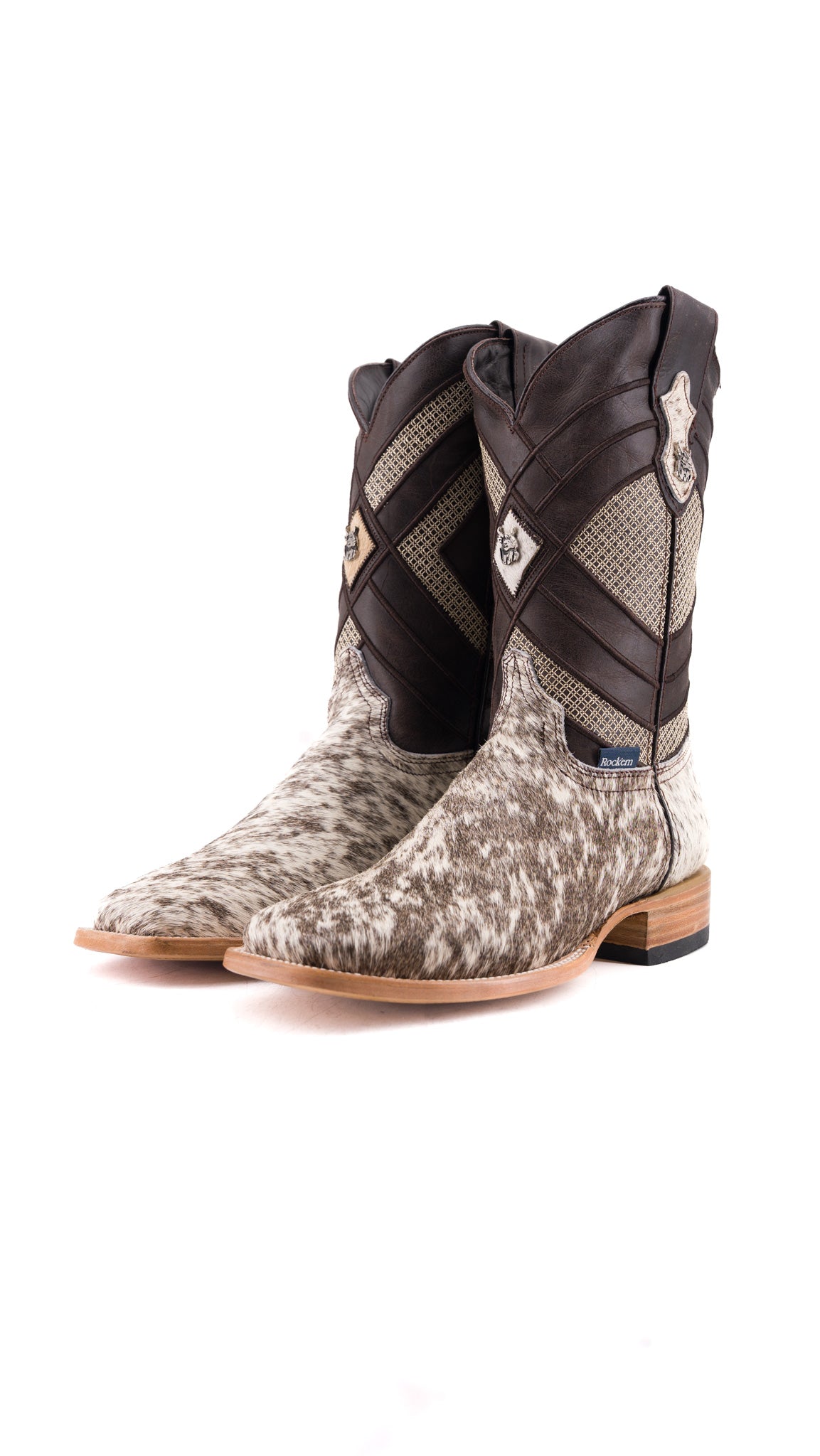 Prescott Cowhide Square Toe Cowboy Boot Size 8.5 Box SM11
