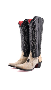 Bianca Tall Red Bottom Cowhide Snip Toe Cowgirl Boot Size 9 Box SM28