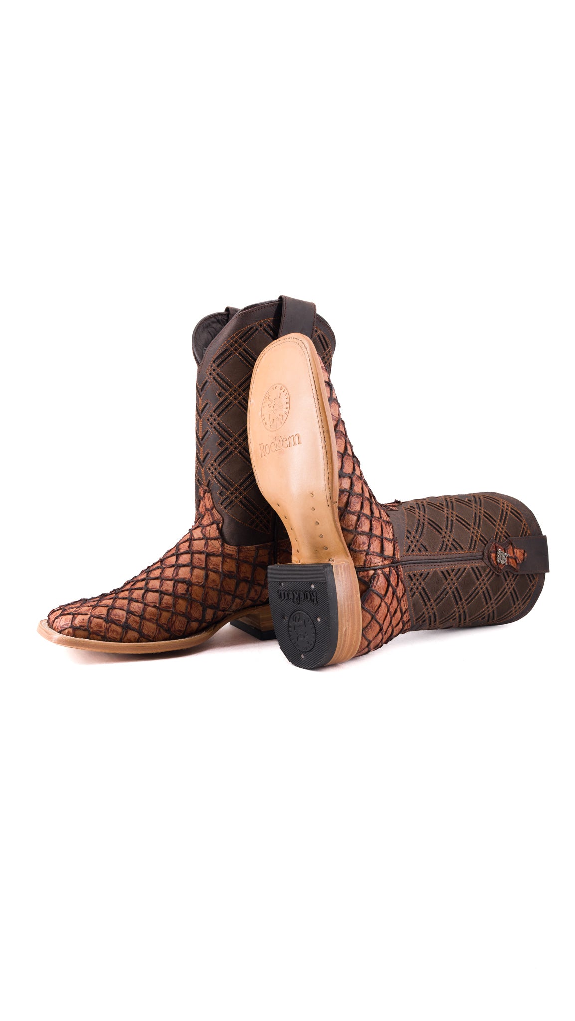 Bradley Mini Pirarucu Square Toe Cowboy Boot