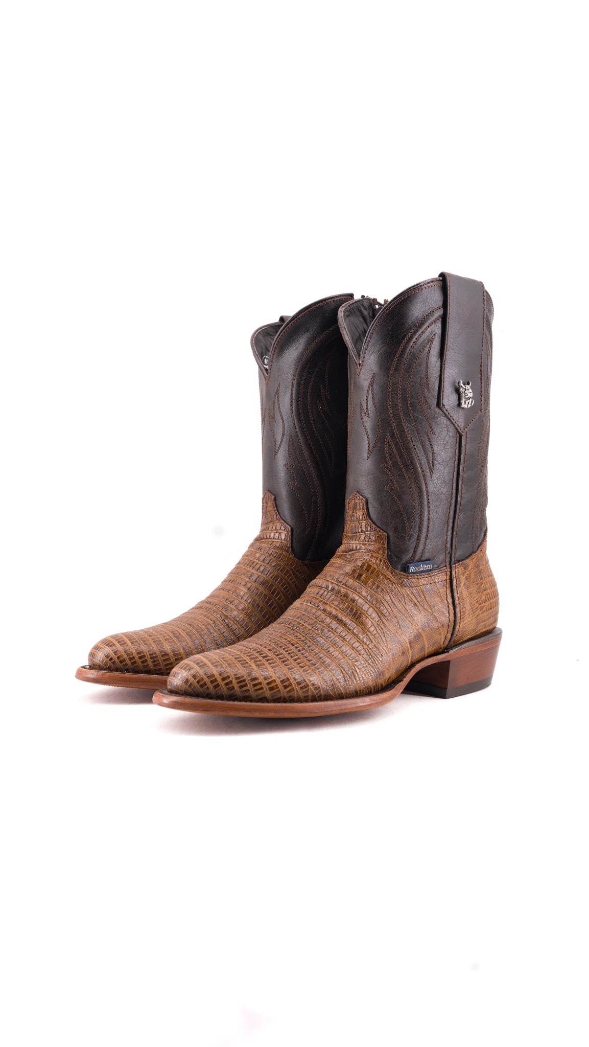 Daryl Lizard Round Toe Cowboy Boot