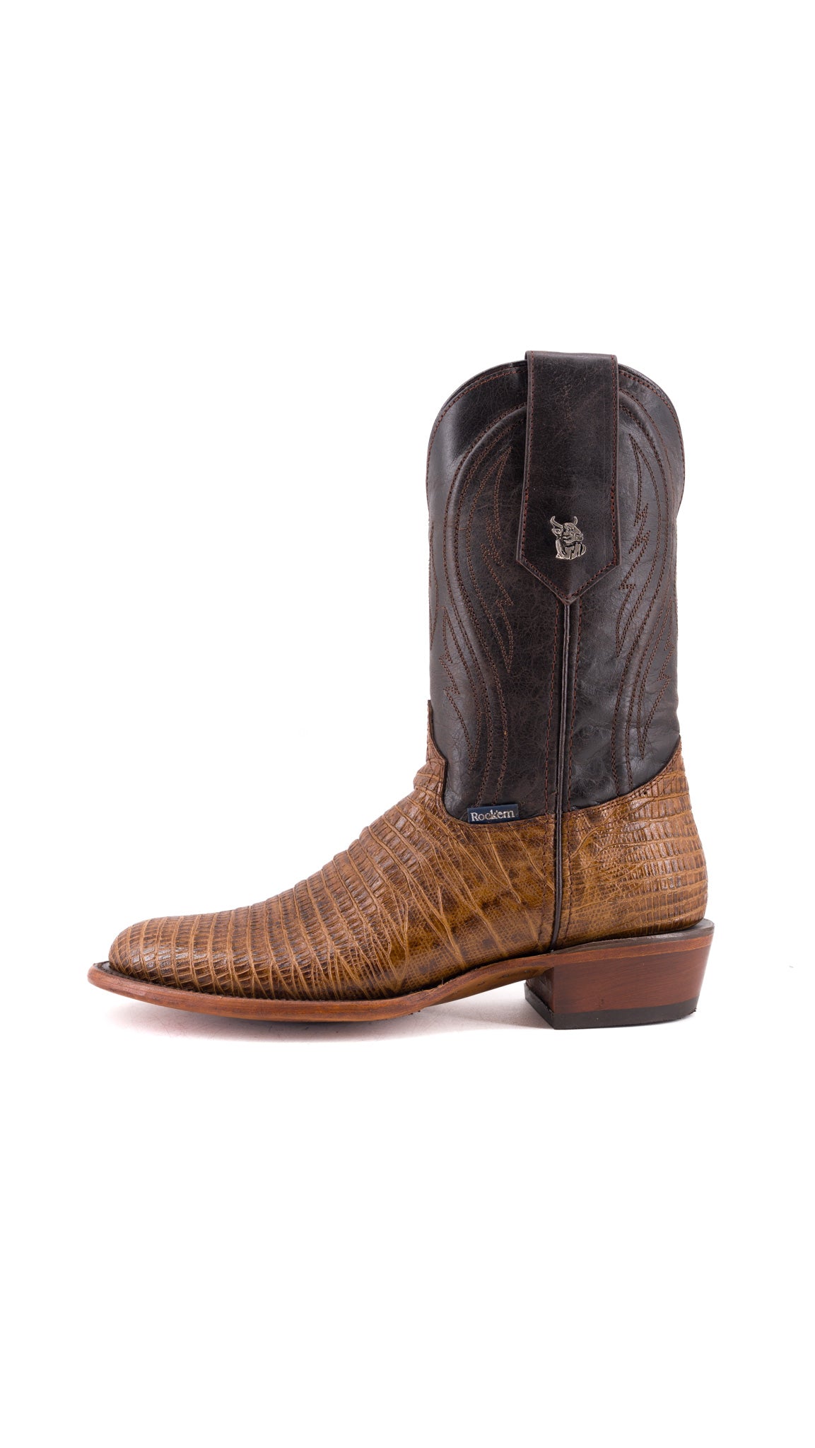 Daryl Lizard Round Toe Cowboy Boot