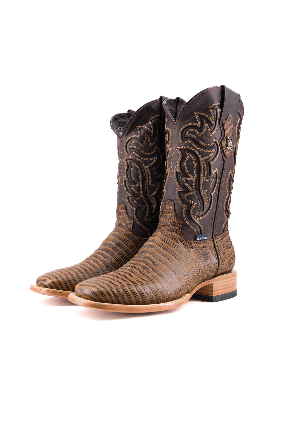 Bruce Lizard Square Toe Cowboy Boot