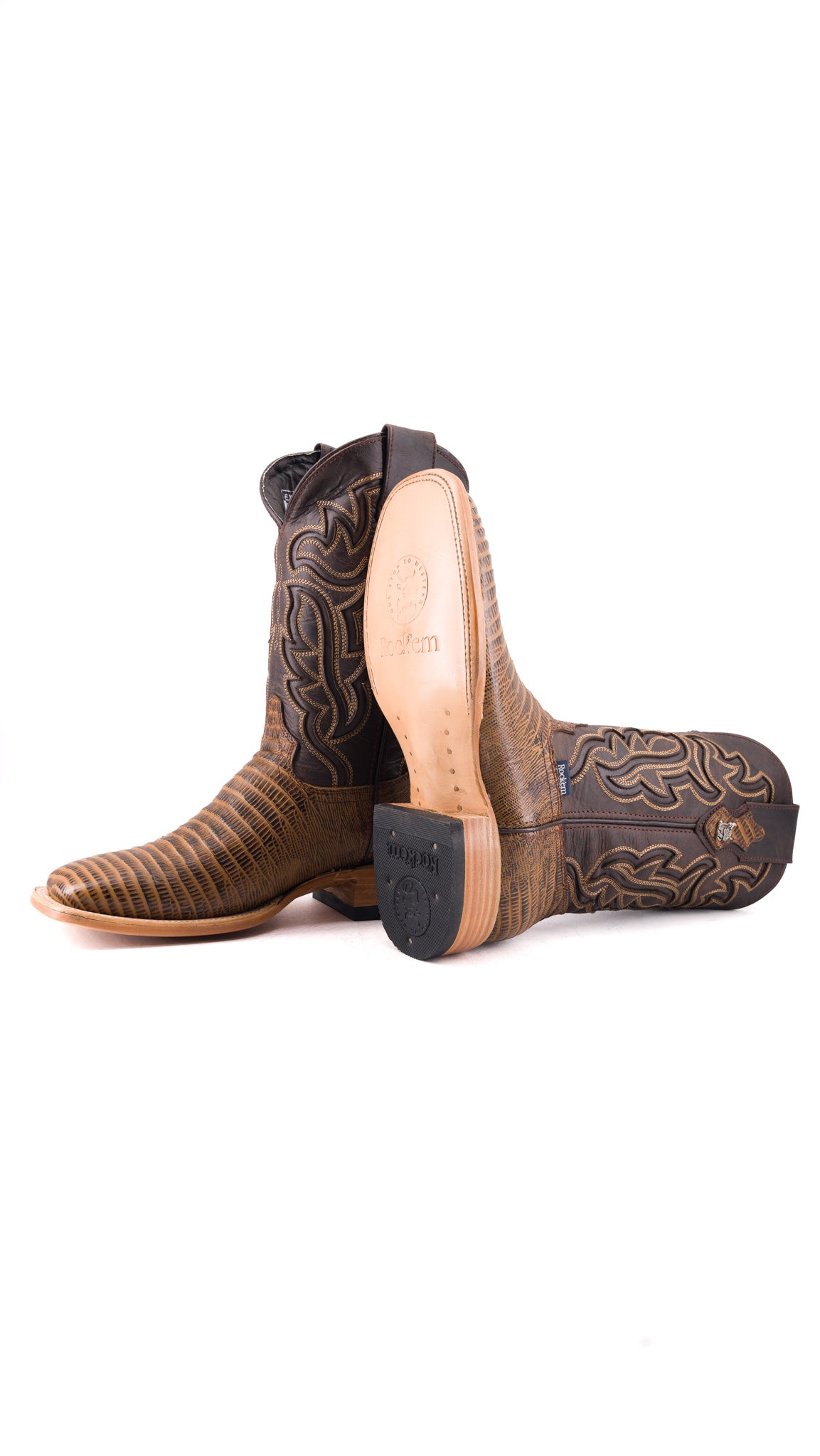 Bruce Lizard Square Toe Cowboy Boot