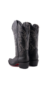 Mia Red Bottom Wide Calf Snip Toe Cowgirl Boot