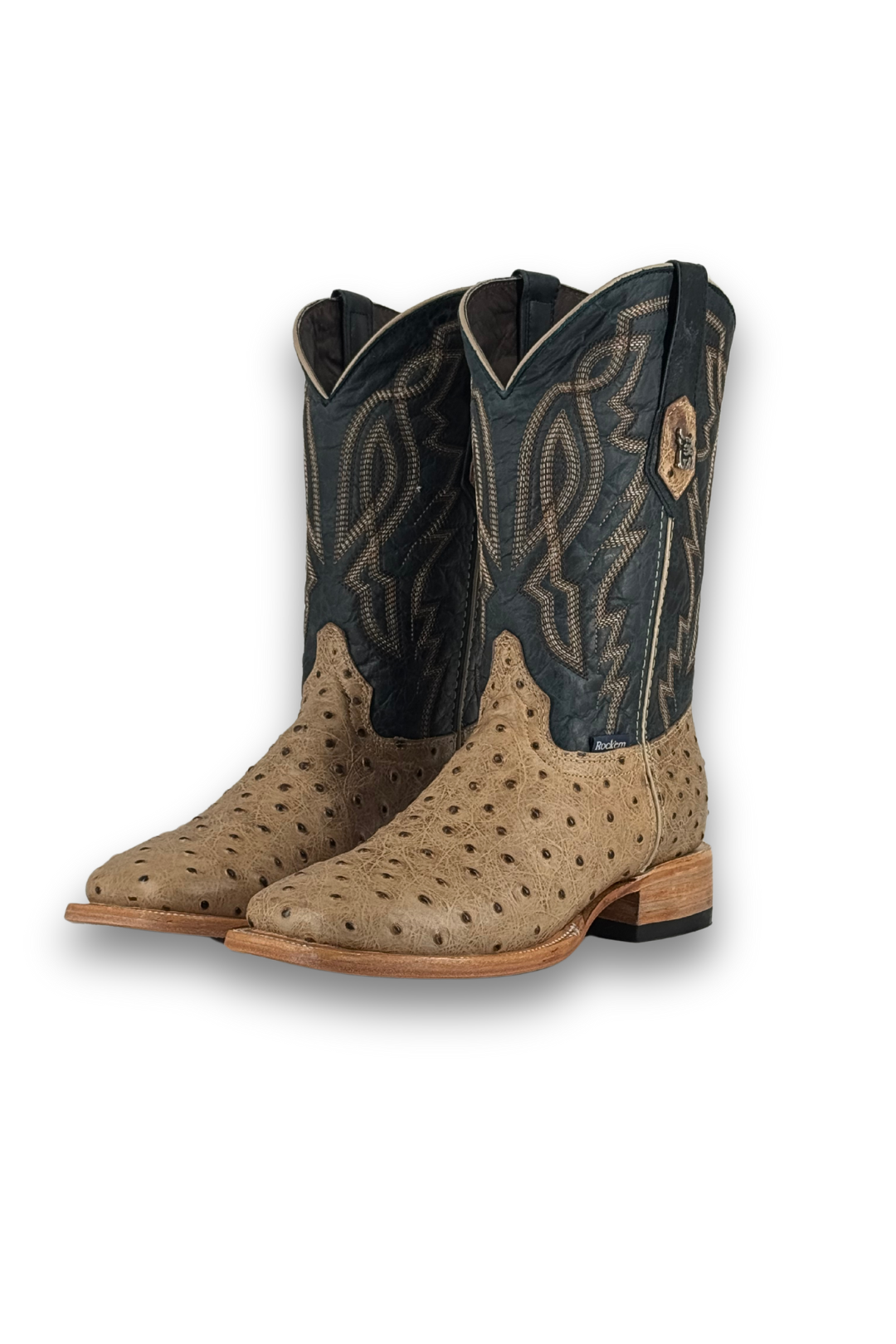 Renegate Ostrich Square Toe Cowboy Boot